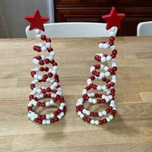 Christmas 2 set wood tree decorations